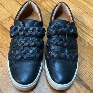 Frye braid strap leather sneakers